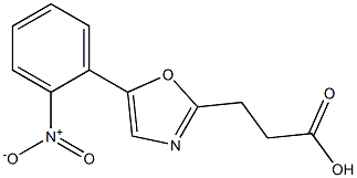 3-[5-(2-nitrophenyl)-1,3-oxazol-2-yl]propanoic acid 结构式