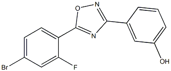 3-[5-(4-bromo-2-fluorophenyl)-1,2,4-oxadiazol-3-yl]phenol