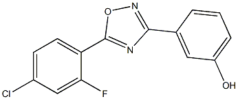 3-[5-(4-chloro-2-fluorophenyl)-1,2,4-oxadiazol-3-yl]phenol