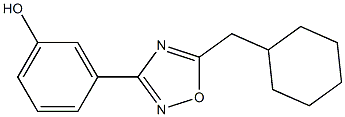 3-[5-(cyclohexylmethyl)-1,2,4-oxadiazol-3-yl]phenol 化学構造式