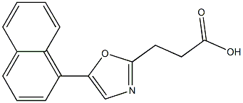 3-[5-(naphthalen-1-yl)-1,3-oxazol-2-yl]propanoic acid Structure