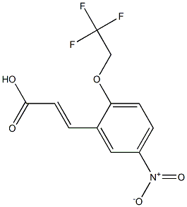 3-[5-nitro-2-(2,2,2-trifluoroethoxy)phenyl]prop-2-enoic acid 化学構造式