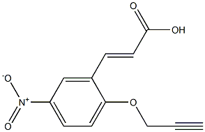 3-[5-nitro-2-(prop-2-yn-1-yloxy)phenyl]prop-2-enoic acid 化学構造式