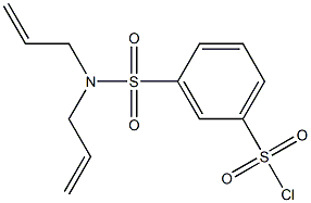 3-[bis(prop-2-en-1-yl)sulfamoyl]benzene-1-sulfonyl chloride 化学構造式
