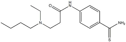 3-[butyl(ethyl)amino]-N-(4-carbamothioylphenyl)propanamide,,结构式