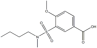 3-[butyl(methyl)sulfamoyl]-4-methoxybenzoic acid,,结构式