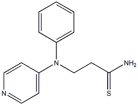 3-[phenyl(pyridin-4-yl)amino]propanethioamide,,结构式