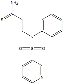 3-[phenyl(pyridine-3-)sulfonamido]propanethioamide Struktur