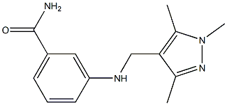 3-{[(1,3,5-trimethyl-1H-pyrazol-4-yl)methyl]amino}benzamide