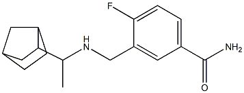 3-{[(1-{bicyclo[2.2.1]heptan-2-yl}ethyl)amino]methyl}-4-fluorobenzamide|