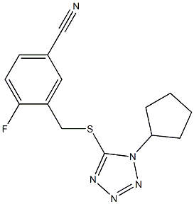 3-{[(1-cyclopentyl-1H-1,2,3,4-tetrazol-5-yl)sulfanyl]methyl}-4-fluorobenzonitrile|