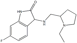 3-{[(1-ethylpyrrolidin-2-yl)methyl]amino}-6-fluoro-2,3-dihydro-1H-indol-2-one,,结构式