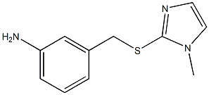 3-{[(1-methyl-1H-imidazol-2-yl)sulfanyl]methyl}aniline,,结构式