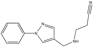 3-{[(1-phenyl-1H-pyrazol-4-yl)methyl]amino}propanenitrile