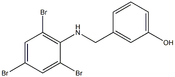 3-{[(2,4,6-tribromophenyl)amino]methyl}phenol Struktur