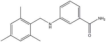 3-{[(2,4,6-trimethylphenyl)methyl]amino}benzamide,,结构式