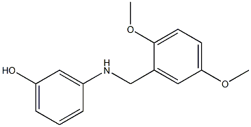 3-{[(2,5-dimethoxyphenyl)methyl]amino}phenol 结构式