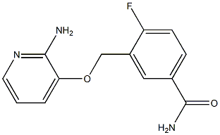 3-{[(2-aminopyridin-3-yl)oxy]methyl}-4-fluorobenzamide 化学構造式