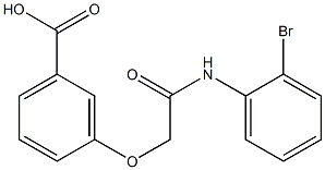 3-{[(2-bromophenyl)carbamoyl]methoxy}benzoic acid,,结构式