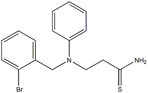 3-{[(2-bromophenyl)methyl](phenyl)amino}propanethioamide,,结构式