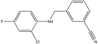 3-{[(2-chloro-4-fluorophenyl)amino]methyl}benzonitrile,,结构式