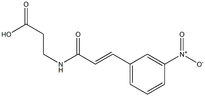 3-{[(2E)-3-(3-nitrophenyl)prop-2-enoyl]amino}propanoic acid Struktur