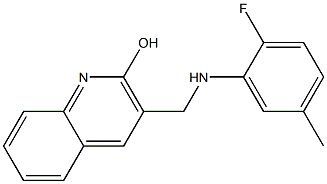 3-{[(2-fluoro-5-methylphenyl)amino]methyl}quinolin-2-ol Structure