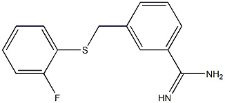 3-{[(2-fluorophenyl)sulfanyl]methyl}benzene-1-carboximidamide Struktur