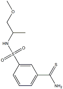 3-{[(2-methoxy-1-methylethyl)amino]sulfonyl}benzenecarbothioamide,,结构式
