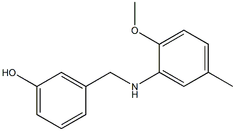 3-{[(2-methoxy-5-methylphenyl)amino]methyl}phenol Struktur