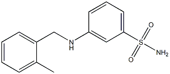 3-{[(2-methylphenyl)methyl]amino}benzene-1-sulfonamide Struktur