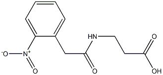 3-{[(2-nitrophenyl)acetyl]amino}propanoic acid,,结构式