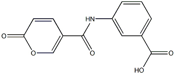 3-{[(2-oxo-2H-pyran-5-yl)carbonyl]amino}benzoic acid,,结构式