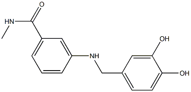 3-{[(3,4-dihydroxyphenyl)methyl]amino}-N-methylbenzamide,,结构式