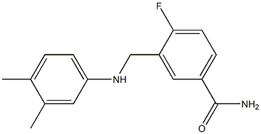 3-{[(3,4-dimethylphenyl)amino]methyl}-4-fluorobenzamide