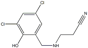 3-{[(3,5-dichloro-2-hydroxyphenyl)methyl]amino}propanenitrile Structure