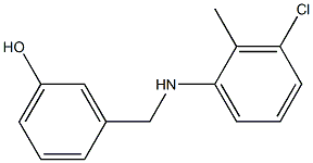 3-{[(3-chloro-2-methylphenyl)amino]methyl}phenol 化学構造式