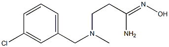 3-{[(3-chlorophenyl)methyl](methyl)amino}-N'-hydroxypropanimidamide 化学構造式