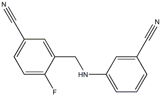 3-{[(3-cyanophenyl)amino]methyl}-4-fluorobenzonitrile Struktur