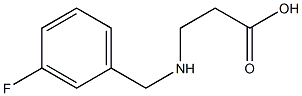 3-{[(3-fluorophenyl)methyl]amino}propanoic acid 化学構造式