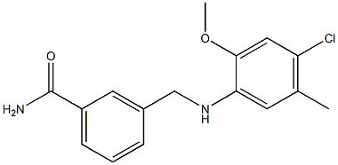 3-{[(4-chloro-2-methoxy-5-methylphenyl)amino]methyl}benzamide,,结构式