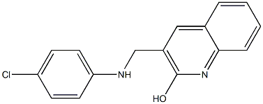 3-{[(4-chlorophenyl)amino]methyl}quinolin-2-ol Structure