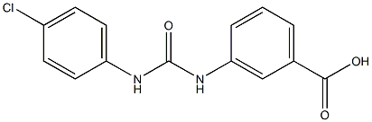 3-{[(4-chlorophenyl)carbamoyl]amino}benzoic acid 结构式