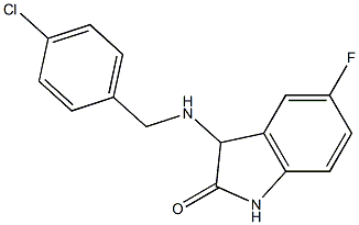  3-{[(4-chlorophenyl)methyl]amino}-5-fluoro-2,3-dihydro-1H-indol-2-one