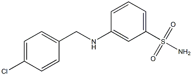3-{[(4-chlorophenyl)methyl]amino}benzene-1-sulfonamide Structure