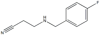 3-{[(4-fluorophenyl)methyl]amino}propanenitrile 化学構造式