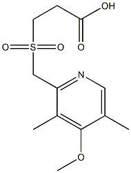 3-{[(4-methoxy-3,5-dimethylpyridin-2-yl)methane]sulfonyl}propanoic acid Struktur