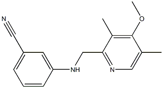 3-{[(4-methoxy-3,5-dimethylpyridin-2-yl)methyl]amino}benzonitrile 化学構造式