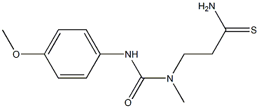 3-{[(4-methoxyphenyl)carbamoyl](methyl)amino}propanethioamide Structure