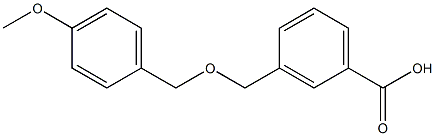 3-{[(4-methoxyphenyl)methoxy]methyl}benzoic acid Structure